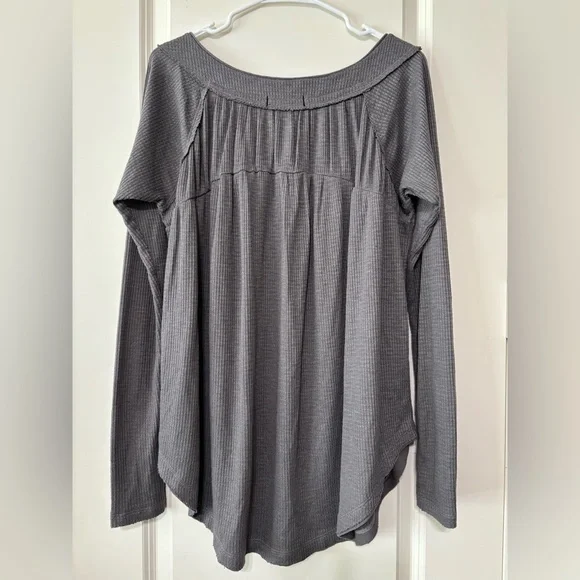 We The Free Light Weight Long Sleeve Waffle Knit Tunic Top Like New Medium - Picture 2 of 9